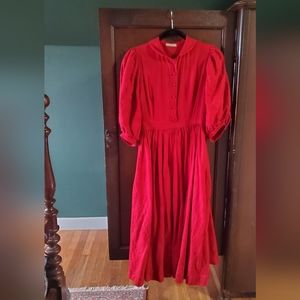 Little Women Atelier Red Meg 3/4 Sleeve Dress